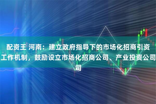 配资王 河南：建立政府指导下的市场化招商引资工作机制，鼓励设立市场化招商公司、产业投资公司